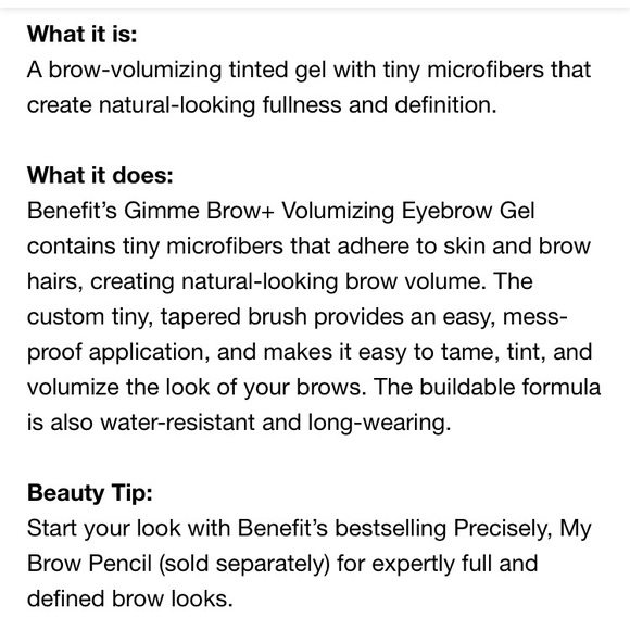 Benefit Gimme Brow + Volumizing Eyebrow Gel - Picture 8 of 8